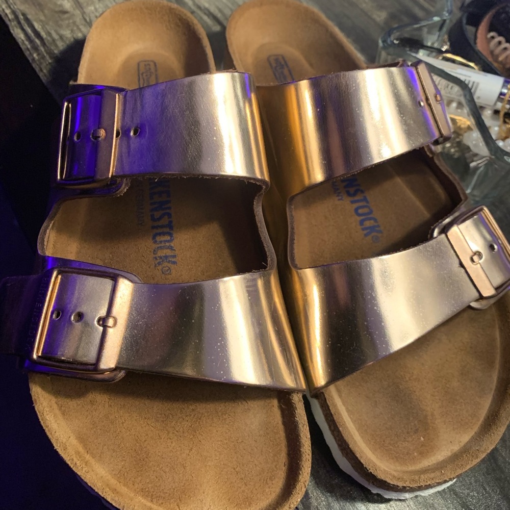 Rose Gold Birkenstocks